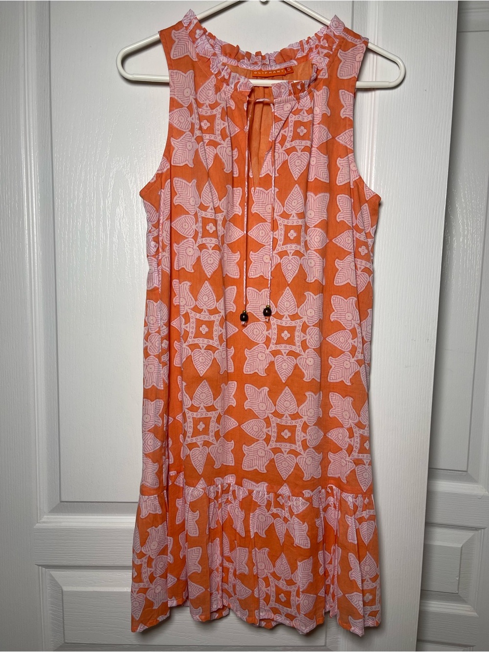 Oliphant Sleeveless Cotton Mini Dress Small